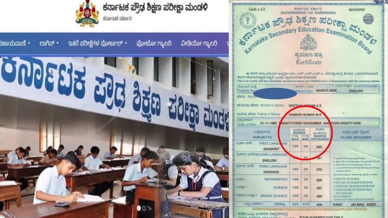 SSLC Marks Sheet