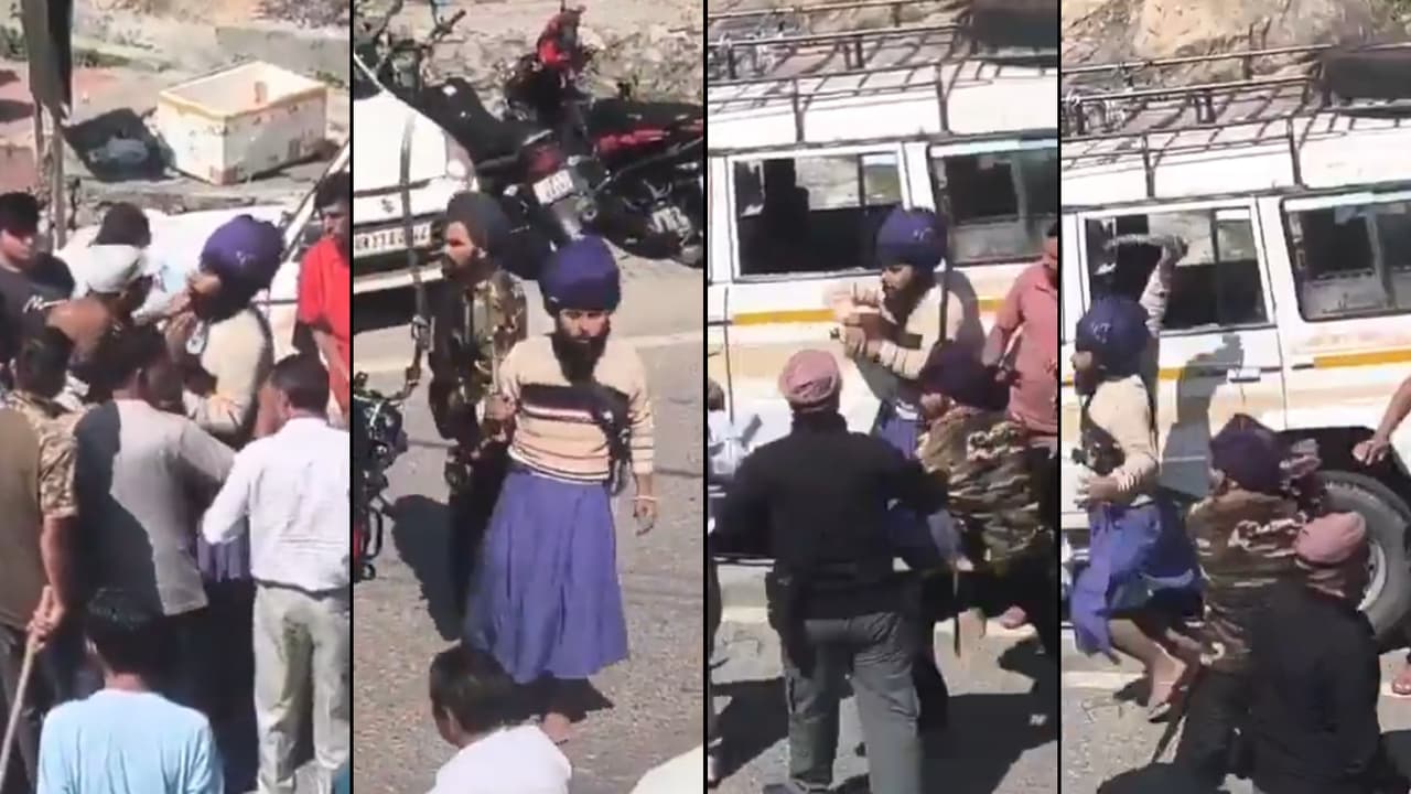 Uttarakhand Clash Viral Video Karnaprayag Clash Violence on Way to Hemkund Sahib Badrinath Highway Blocked Uttarakhand Clash Viral Video Karnaprayag Clash Violence on Way to Hemkund Sahib Badrinath Highway Blocked