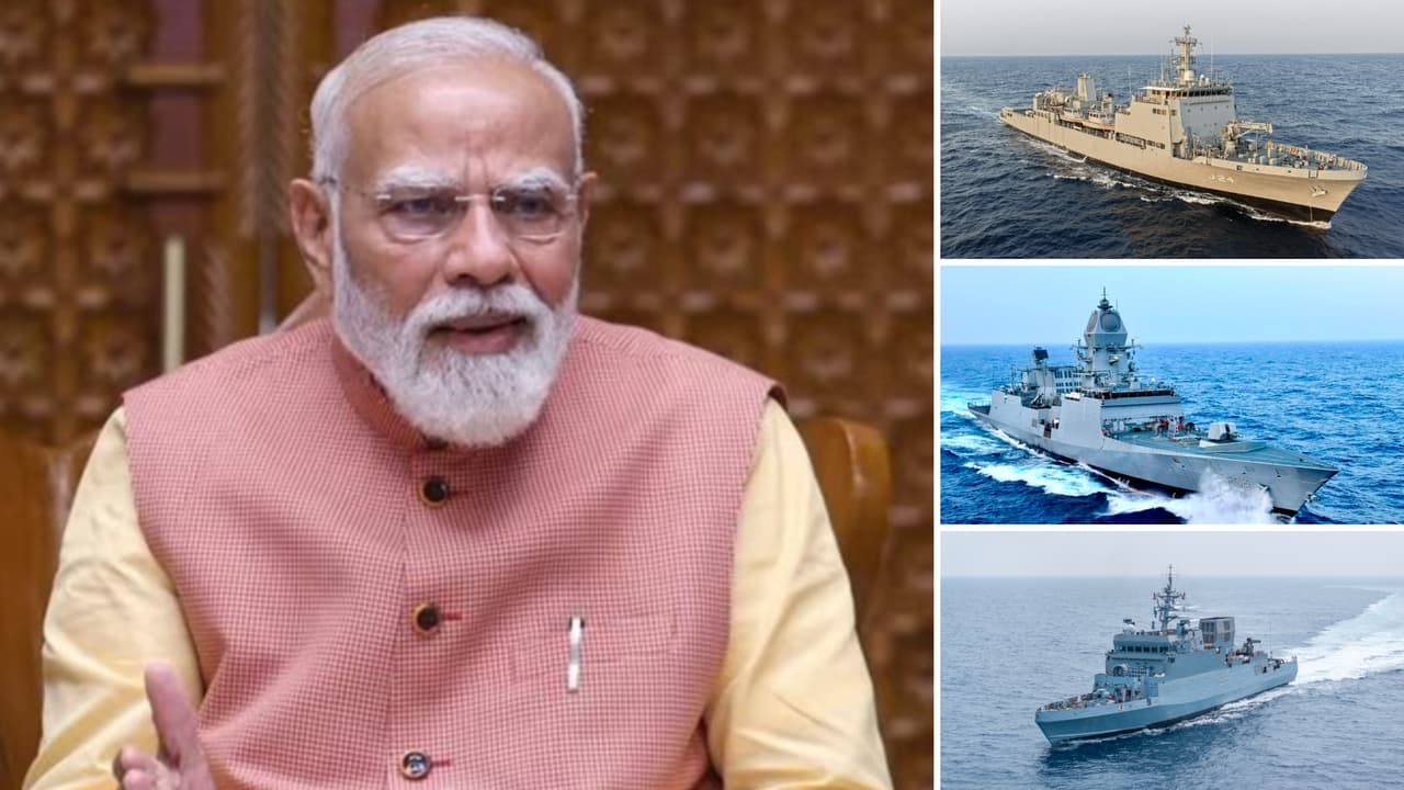 PM Modi to Commission Three Indigenous Indian Navy Ships in Kolkata on June 21 PM Modi to Commission Three Indigenous Indian Navy Ships in Kolkata on June 21