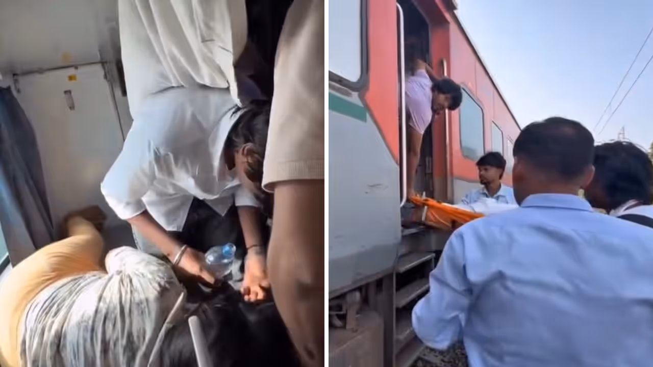 Viral Garib Rath video raises questions over emergency response after woman dies during journey Viral Garib Rath video raises questions over emergency response after woman dies during journey