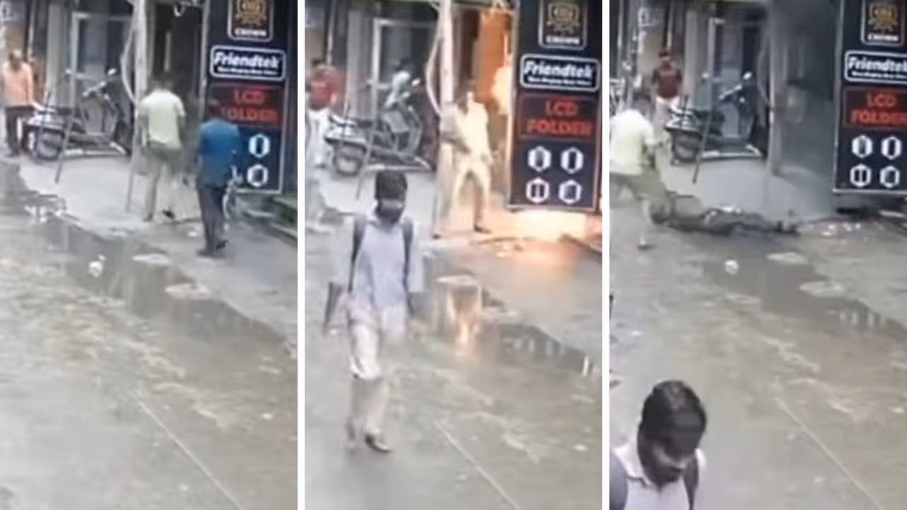 Delhi CCTV shows massive electric meter explosion in Karol Bagh, social media demands safety action Delhi CCTV shows massive electric meter explosion in Karol Bagh, social media demands safety action