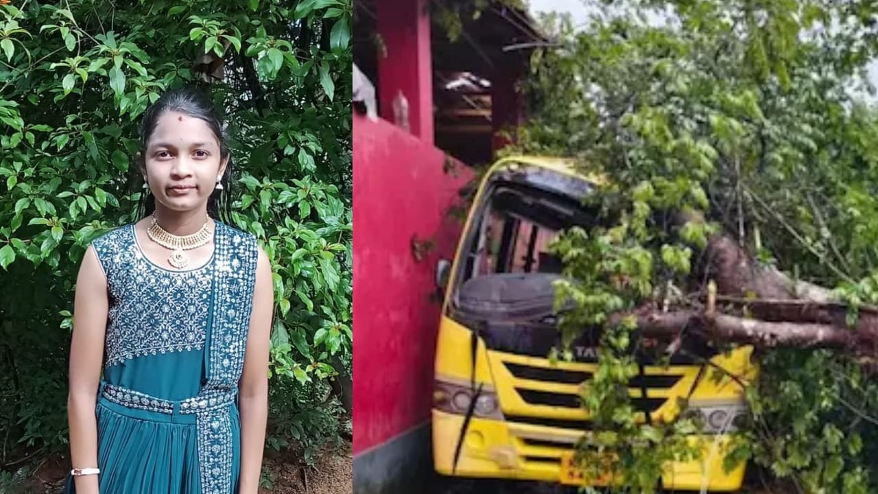 Bantwal school Bus tragedy Youg girl Shreya saved a student Bantwal school Bus tragedy Youg girl Shreya saved a student