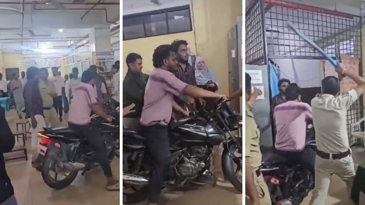 Karnataka bikers viral video Motorcycle enters BRIMS hospital emergency ward police detain two youths Karnataka bikers viral video Motorcycle enters BRIMS hospital emergency ward police detain two youths
