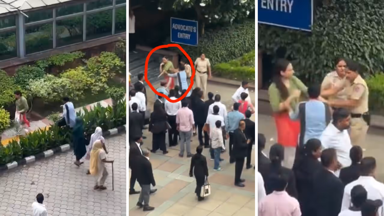 Delhi Saket Court Viral Video Delhi Saket Court Viral Video