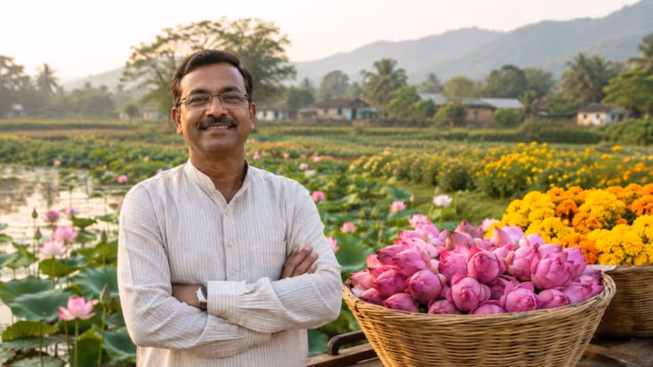 man quits l t job to chase his dream builds flower business worth rs 65 man quits l t job to chase his dream builds flower business worth rs 65