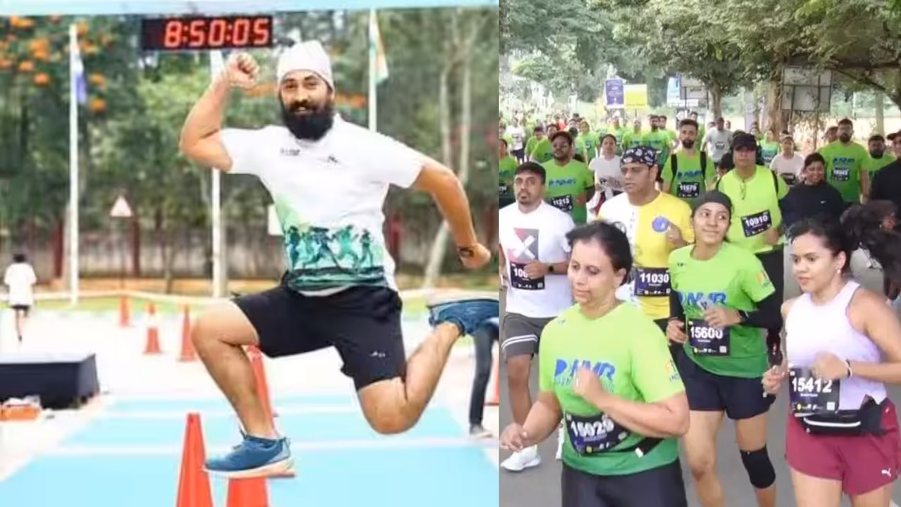 A 31 year old runner named Amandeep Singh Jagade dies after collapsing during marathon in nadi hills chikkaballapur A 31 year old runner named Amandeep Singh Jagade dies after collapsing during marathon in nadi hills chikkaballapur
