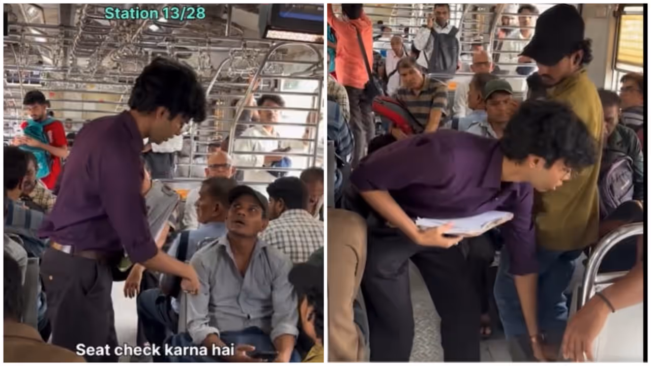 Mumbai Creator Makes Train Passengers Get Up For Fake Seat Audit, Railways Takes Action Mumbai Creator Makes Train Passengers Get Up For Fake Seat Audit, Railways Takes Action
