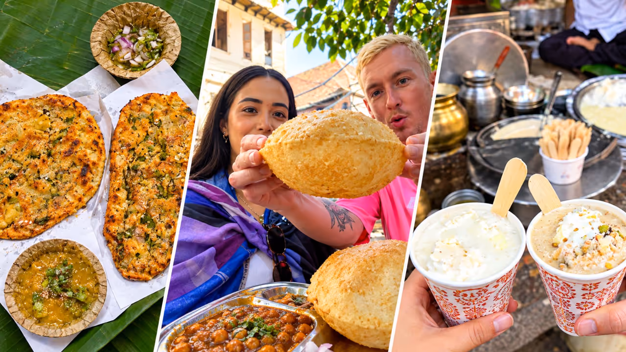Australian couple visiting Amritsar local food spots and trying different dishes Australian couple visiting Amritsar local food spots and trying different dishes