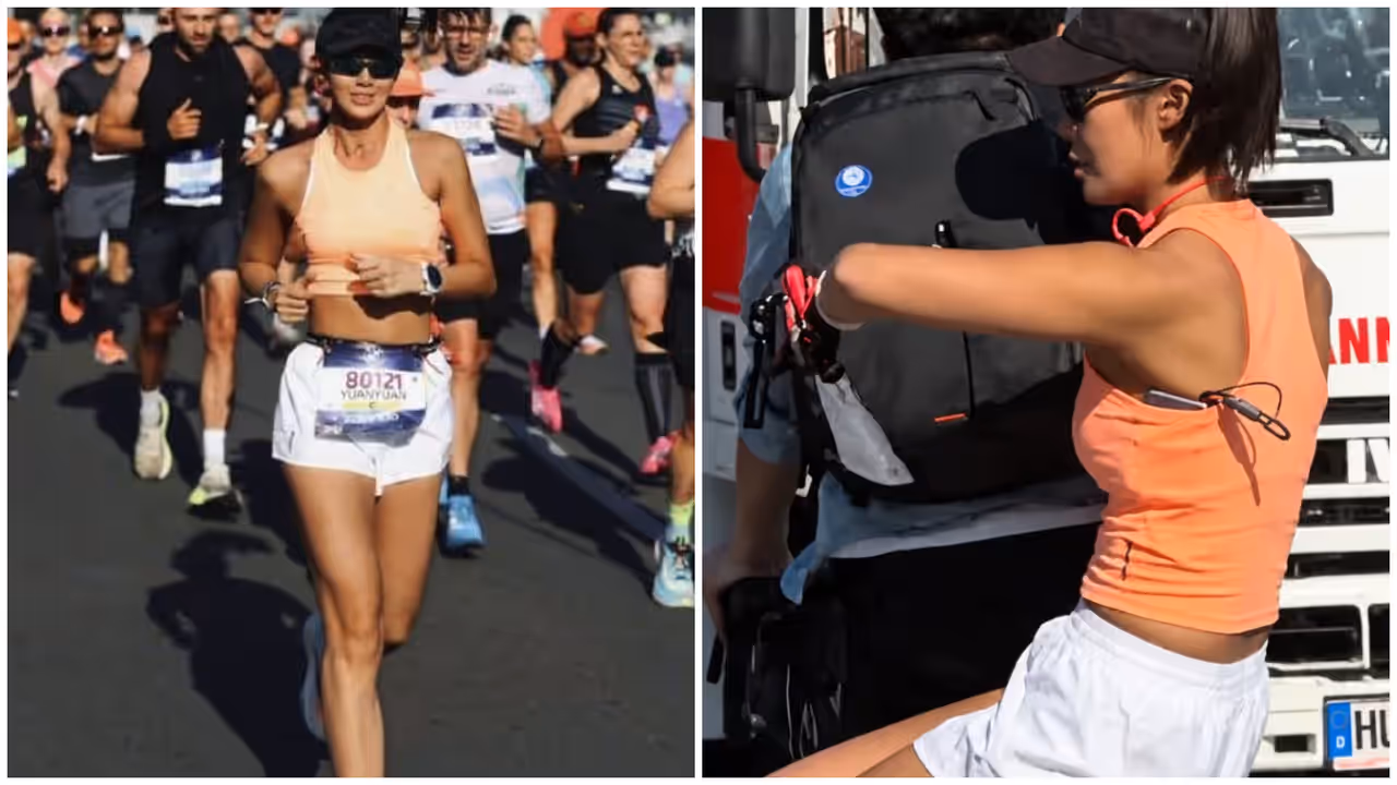 Fitness influencer apologizes after hitching a bike ride in the Berlin Marathon Fitness influencer apologizes after hitching a bike ride in the Berlin Marathon