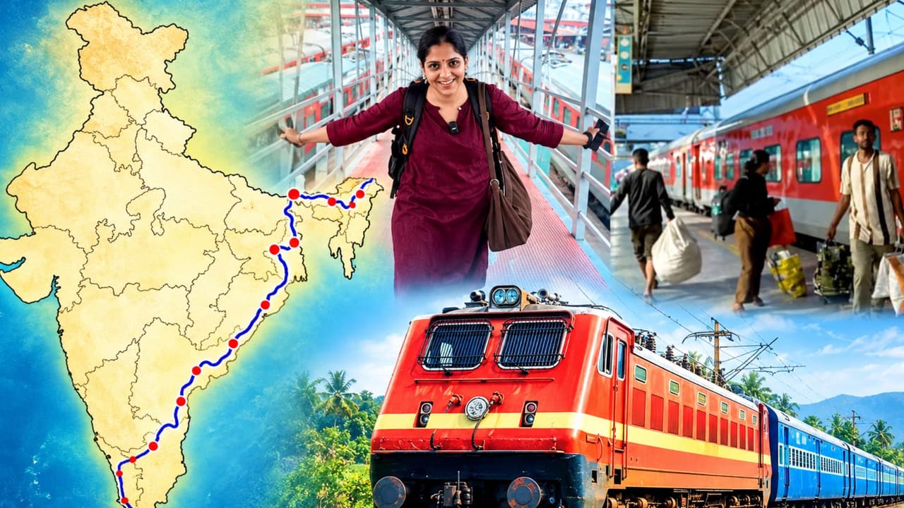 4 Day Train Journey Across India Takes You Through 9 States And 4000 Km 4 Day Train Journey Across India Takes You Through 9 States And 4000 Km