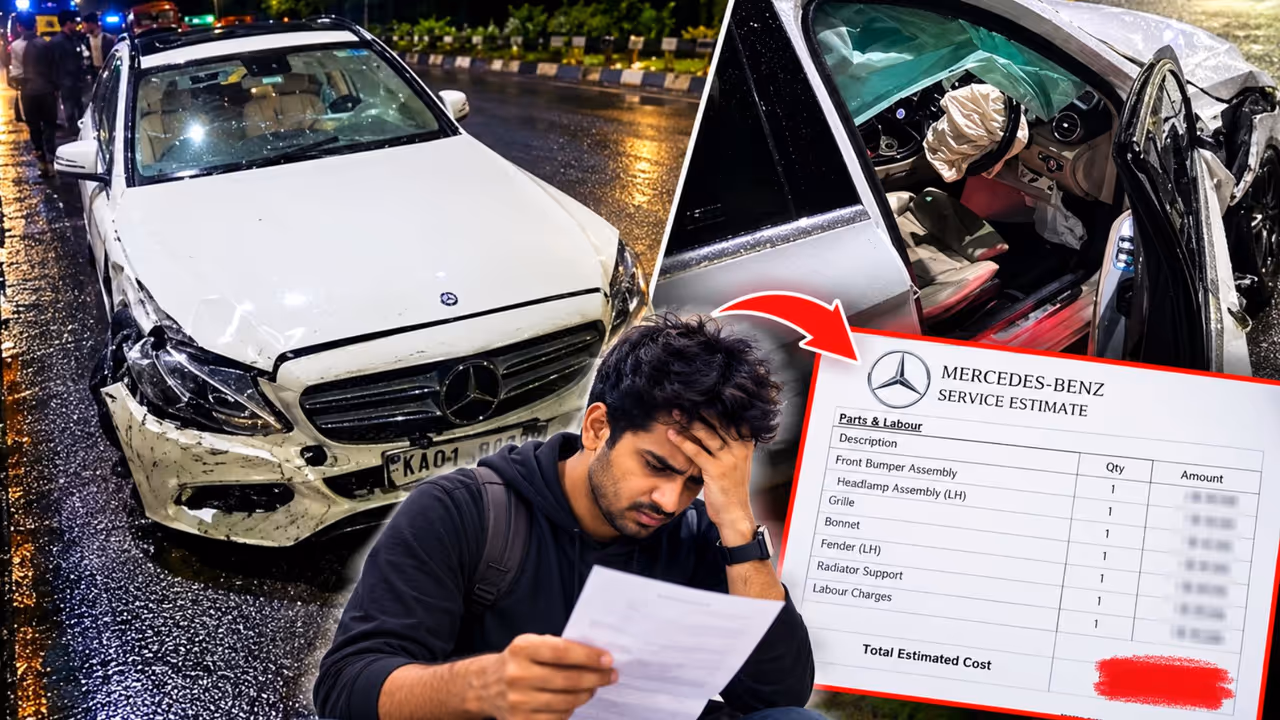 bengaluru techie mercedes benz crash rs 61 lakh repair bill bengaluru techie mercedes benz crash rs 61 lakh repair bill
