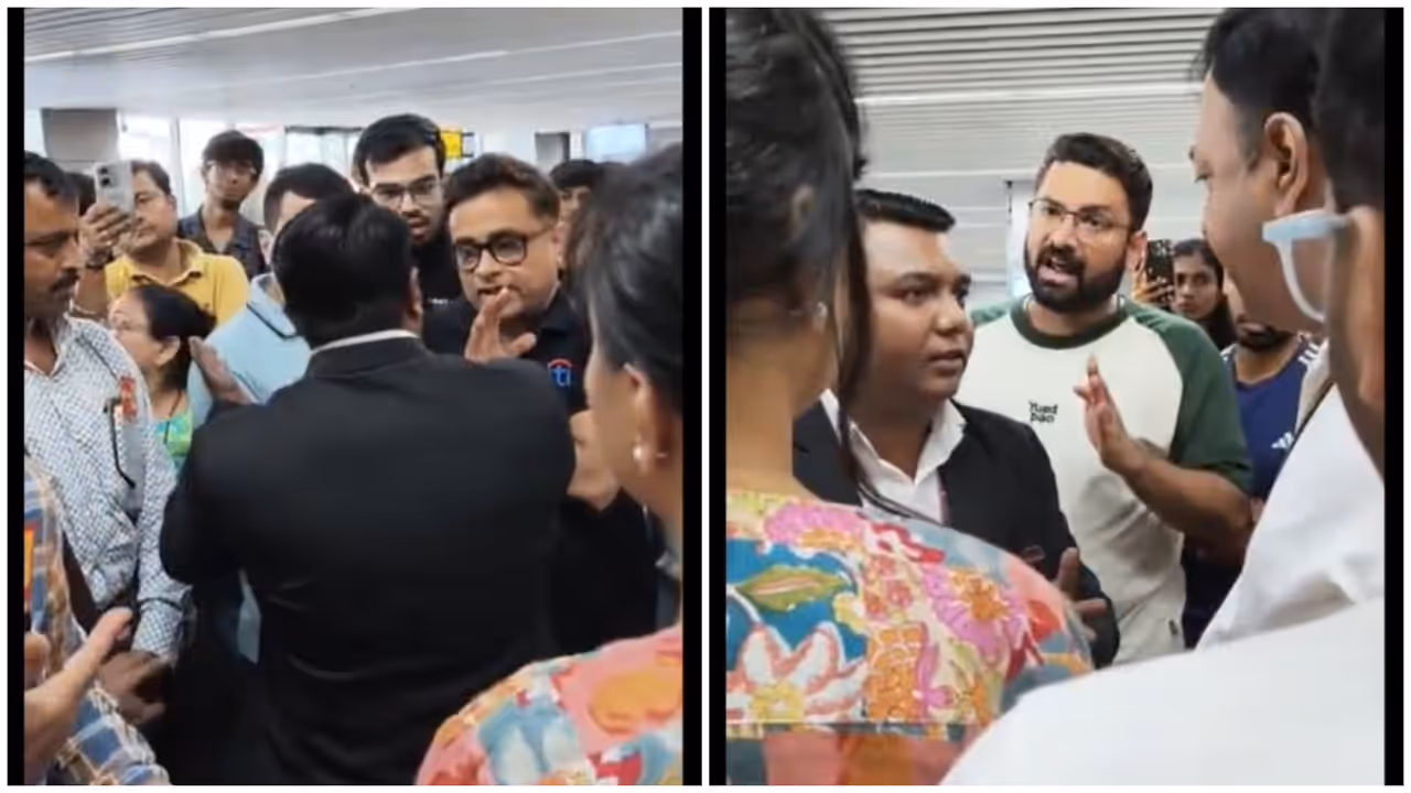 SpiceJet Passengers Clash With Staff At Kolkata Airport Over Hours Long Flight Delay SpiceJet Passengers Clash With Staff At Kolkata Airport Over Hours Long Flight Delay