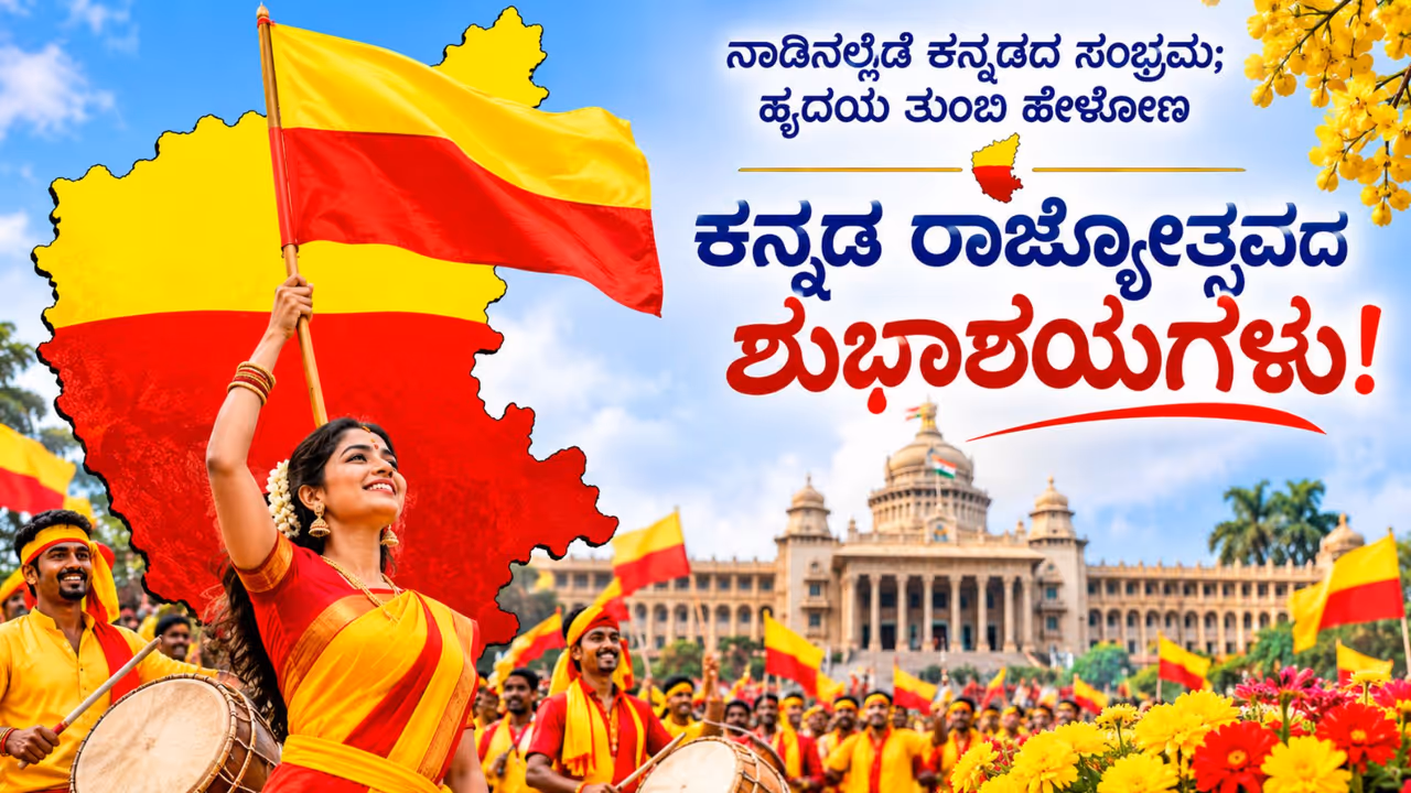 Kannada Rajyotsava 2026 Wishes Quotes WhatsApp Status and Messages for November 1 Kannada Rajyotsava 2026 Wishes Quotes WhatsApp Status and Messages for November 1