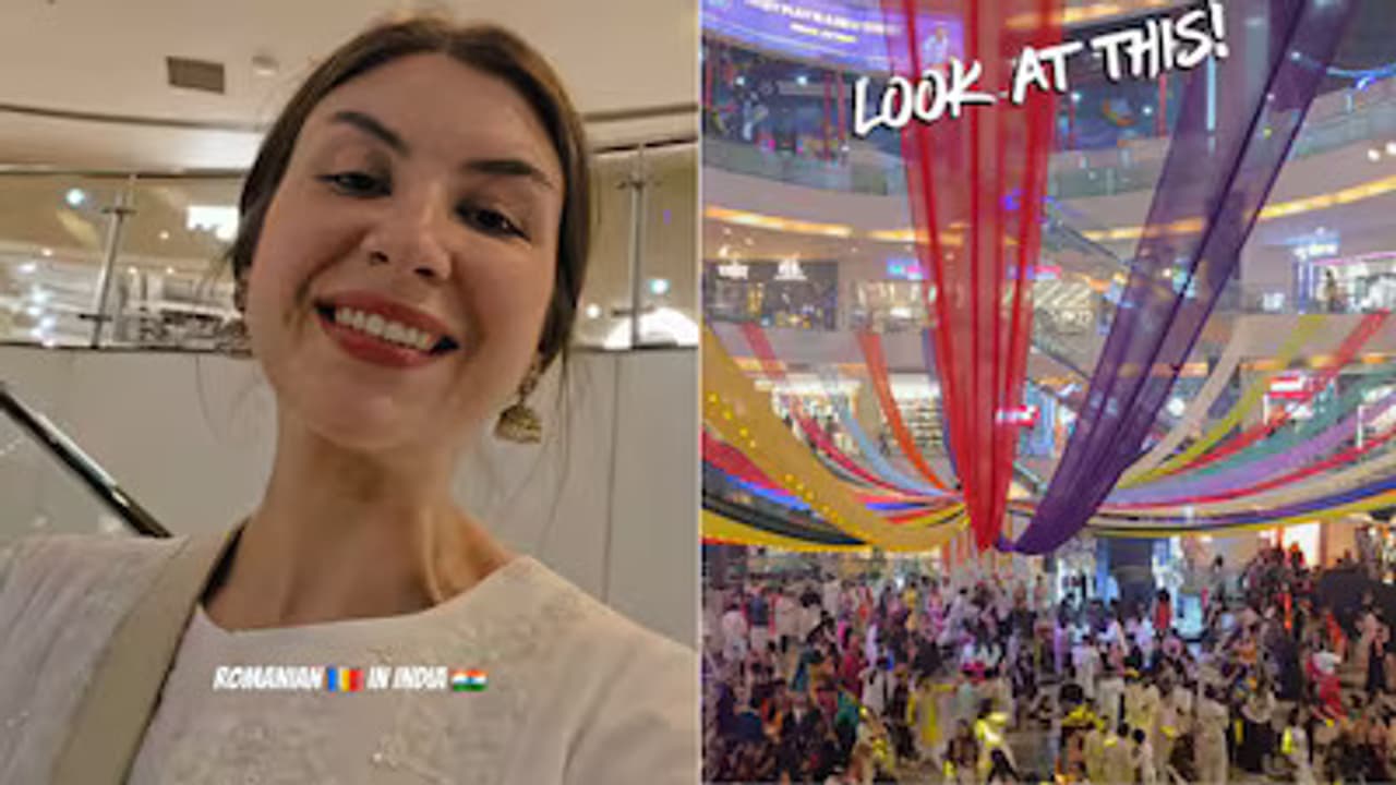 Romanian Woman viral video about Indian Navratri Romanian Woman viral video about Indian Navratri