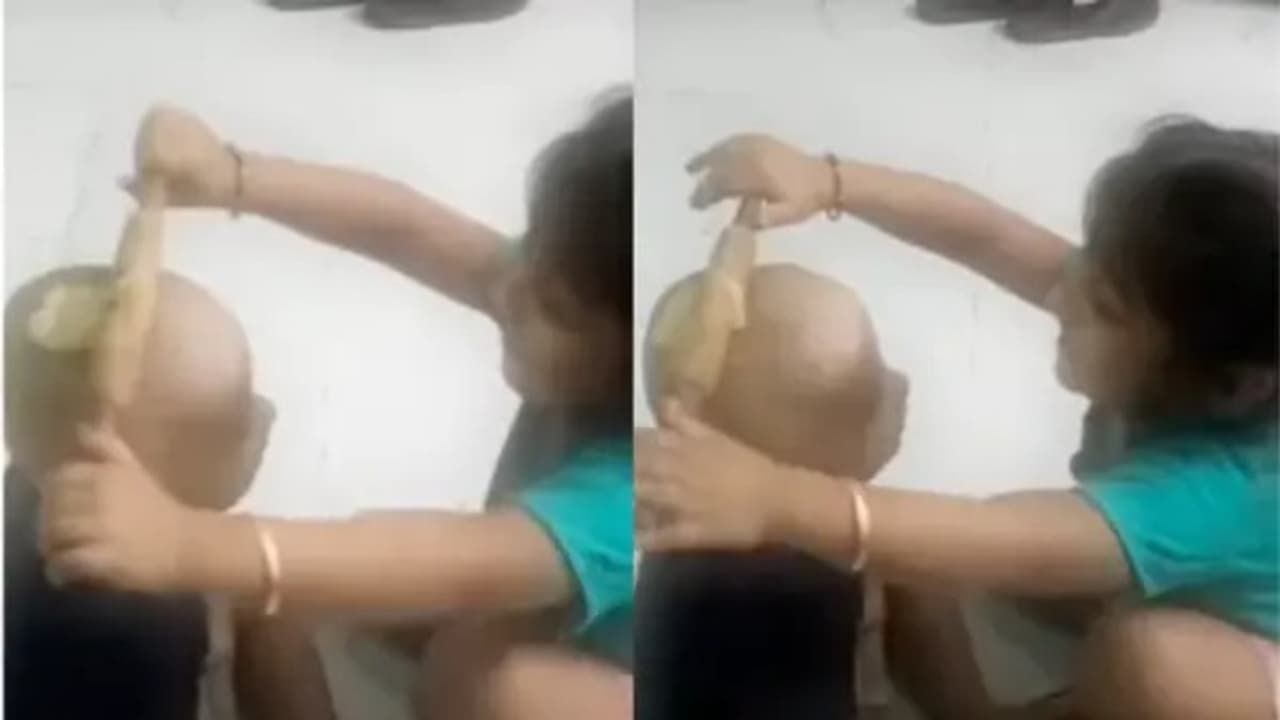 Sister Uses Brother's Bald Head to Roll Roti Sister Uses Brother's Bald Head to Roll Roti
