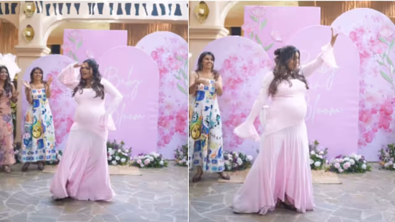 pregnant woman's graceful baby shower dance pregnant woman's graceful baby shower dance