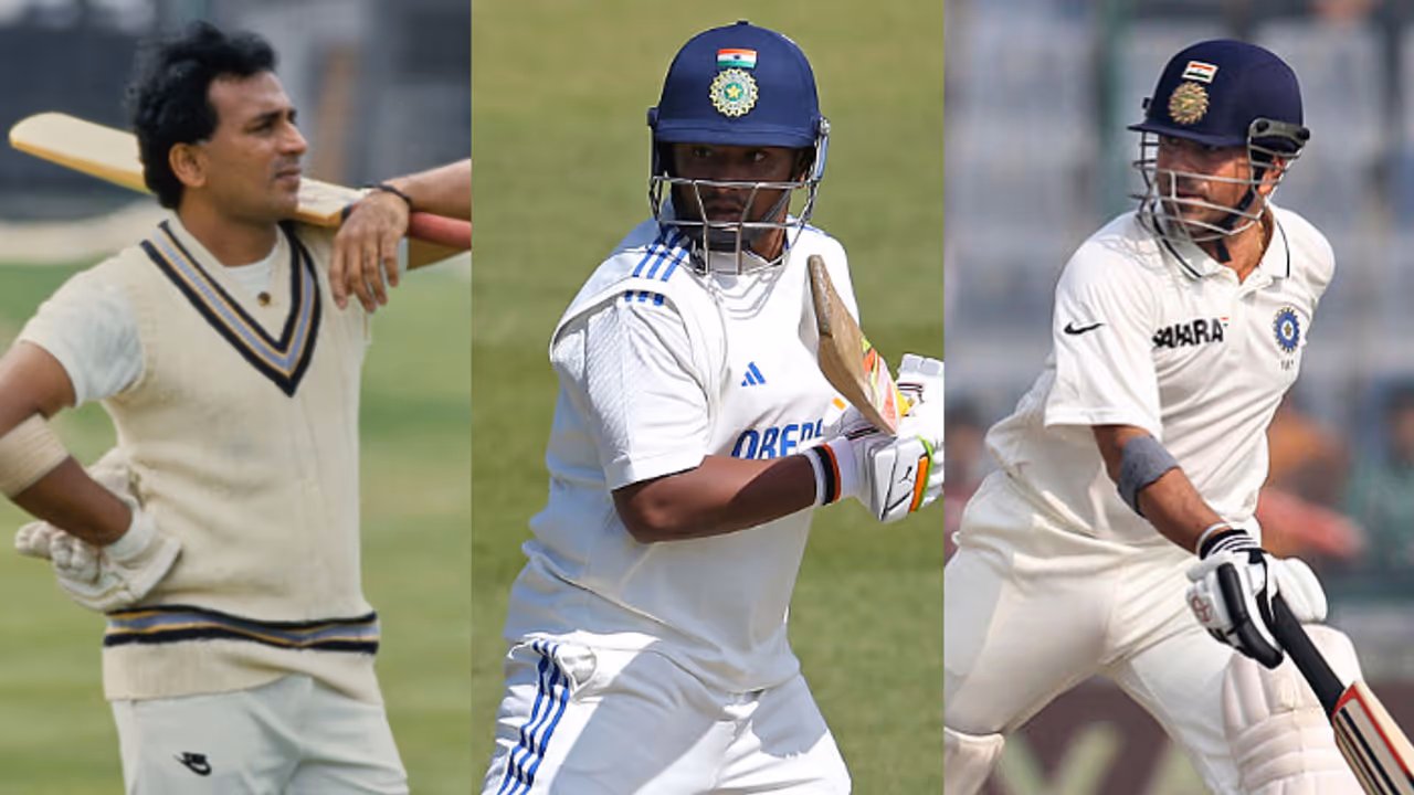 Sunil Gavaskar, Sarfaraz Khan, and Sachin Tendulkar