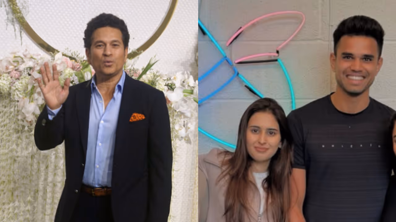 Sachin Tendulkar, Saaniya Chandhok, and Arjun Tendulkar Sachin Tendulkar, Saaniya Chandhok, and Arjun Tendulkar