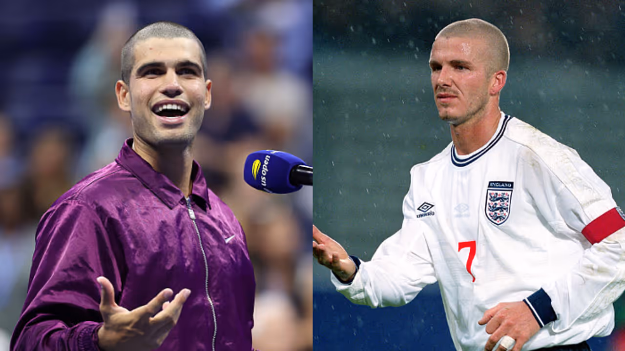 Carlos Alcaraz and David Beckham