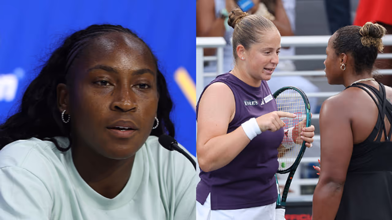 Coco Gauff, Jelena Ostapenko, and Taylor Townsend Coco Gauff, Jelena Ostapenko, and Taylor Townsend