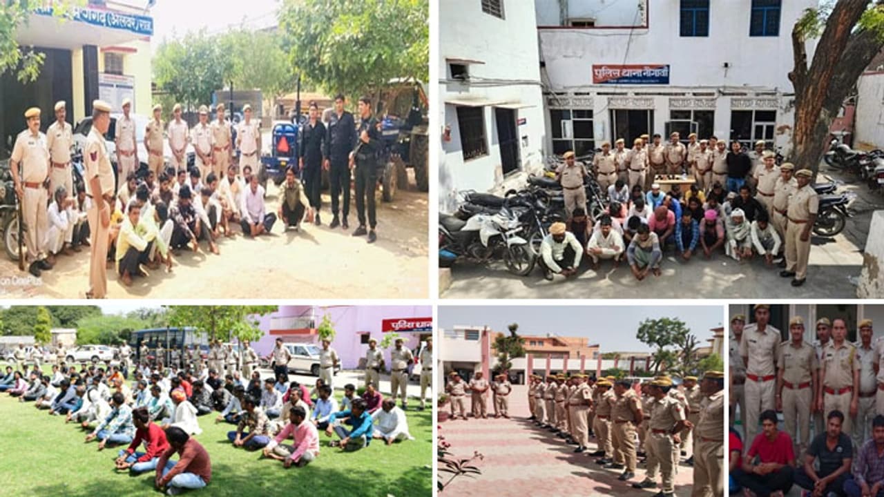 top 2000 more then criminals rounded up by rajasthan police in 8 thousand policemen top 2000 more then criminals rounded up by rajasthan police in 8 thousand policemen