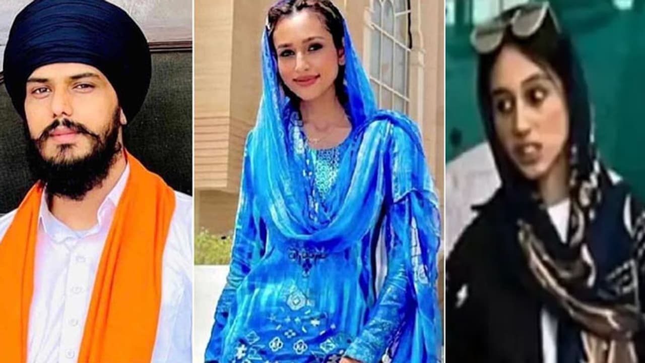 amritpal singh wife kirandeep kaur detained at amritsar Airport amritpal singh wife kirandeep kaur detained at amritsar Airport