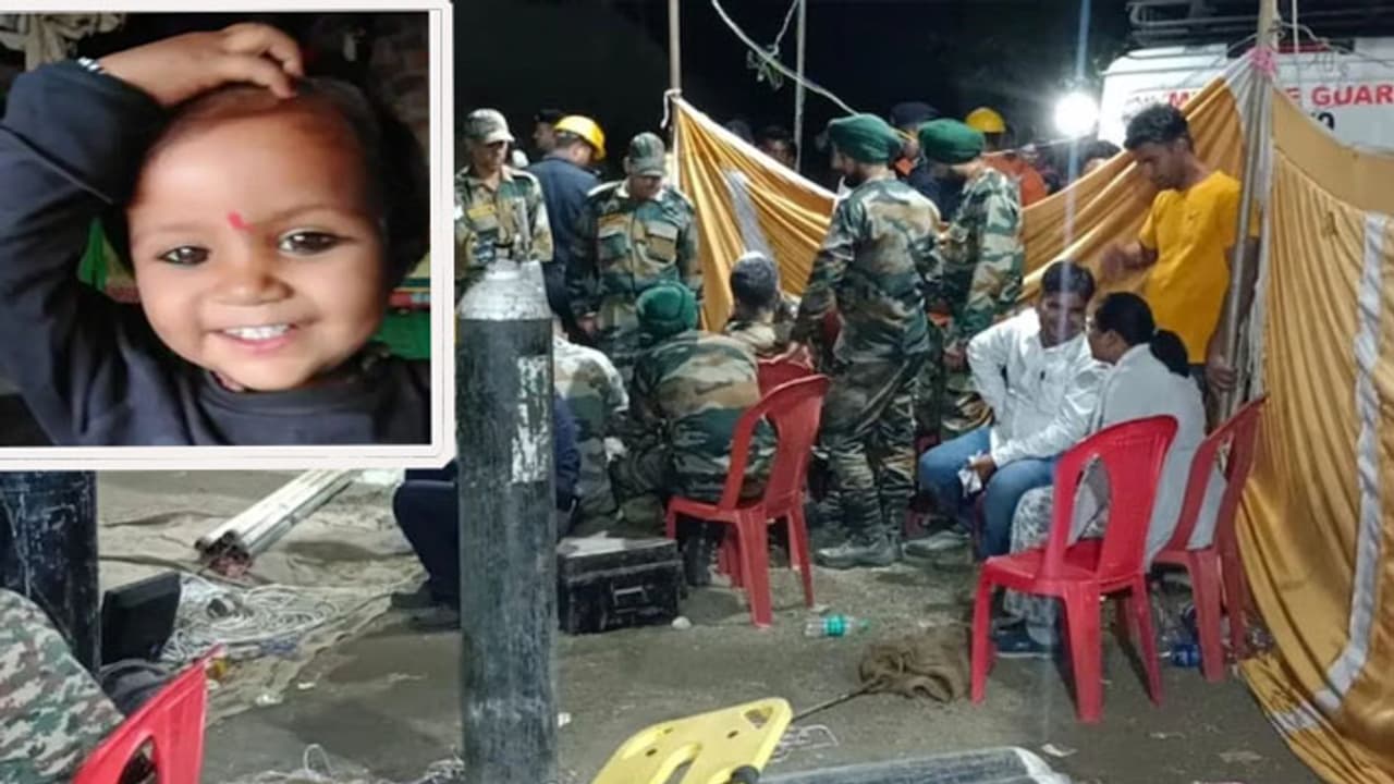 three year old girl fell into borewell in sehore three year old girl fell into borewell in sehore