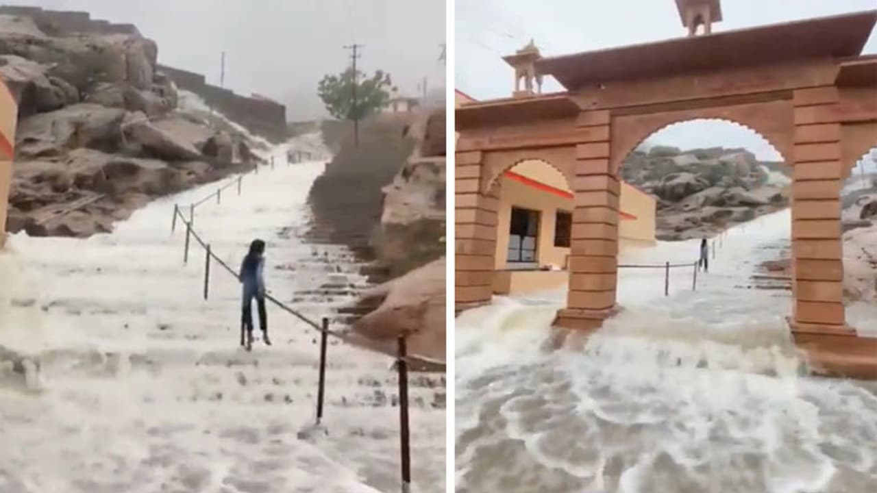 barmer heavy rain of cyclone biparjoy Great video barmer heavy rain of cyclone biparjoy Great video