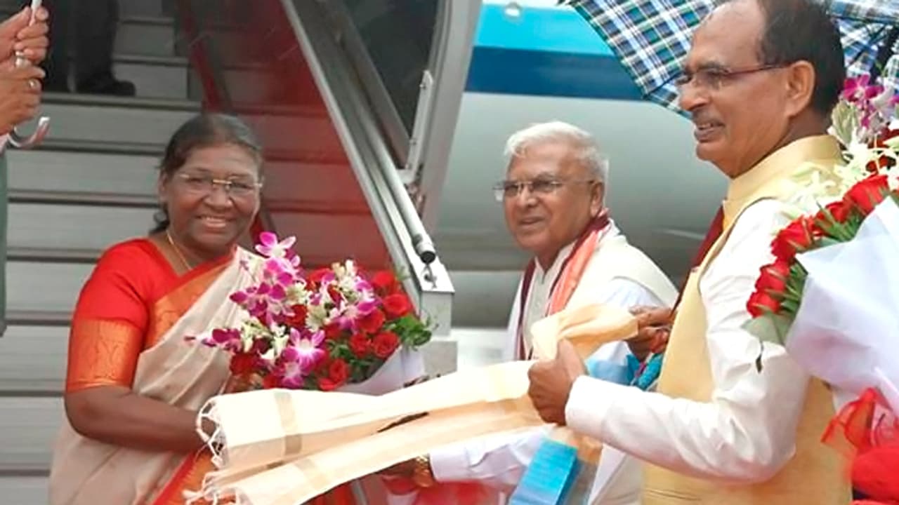 Droupadi Murmu at Bhopal Droupadi Murmu at Bhopal