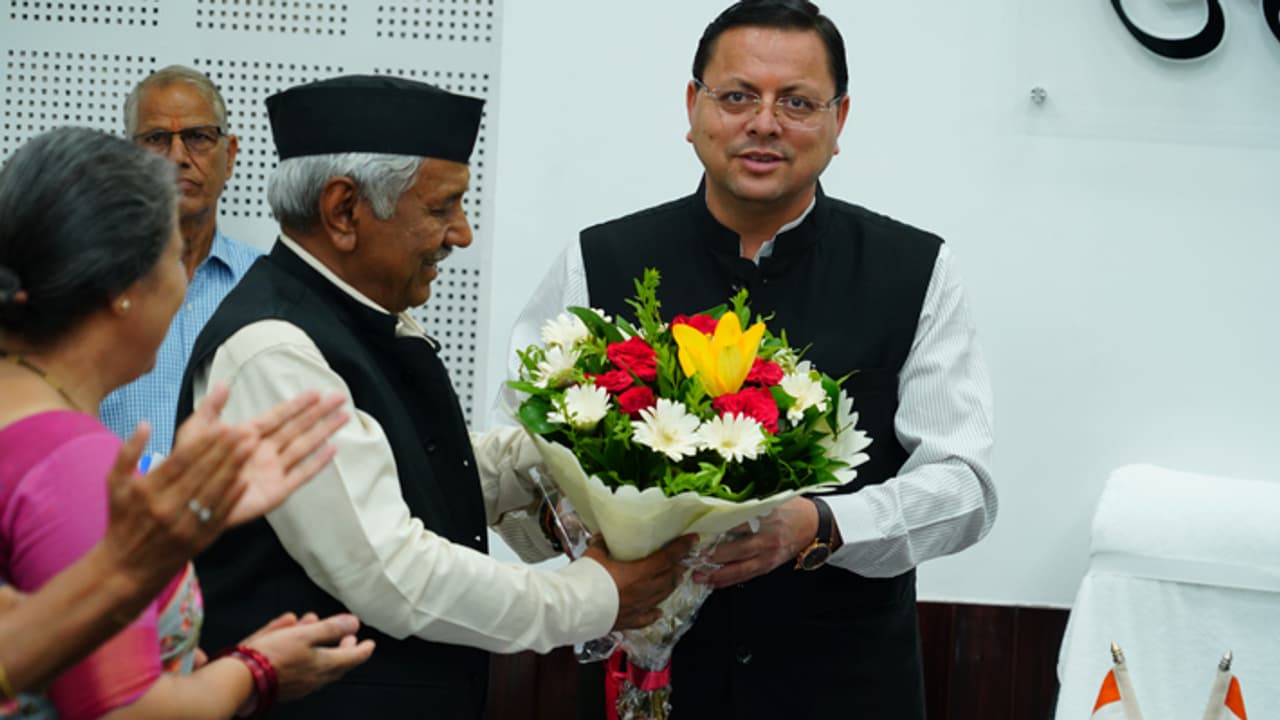 Pushkar Singh Dhami wished Narendra Singh Negi on his birthday