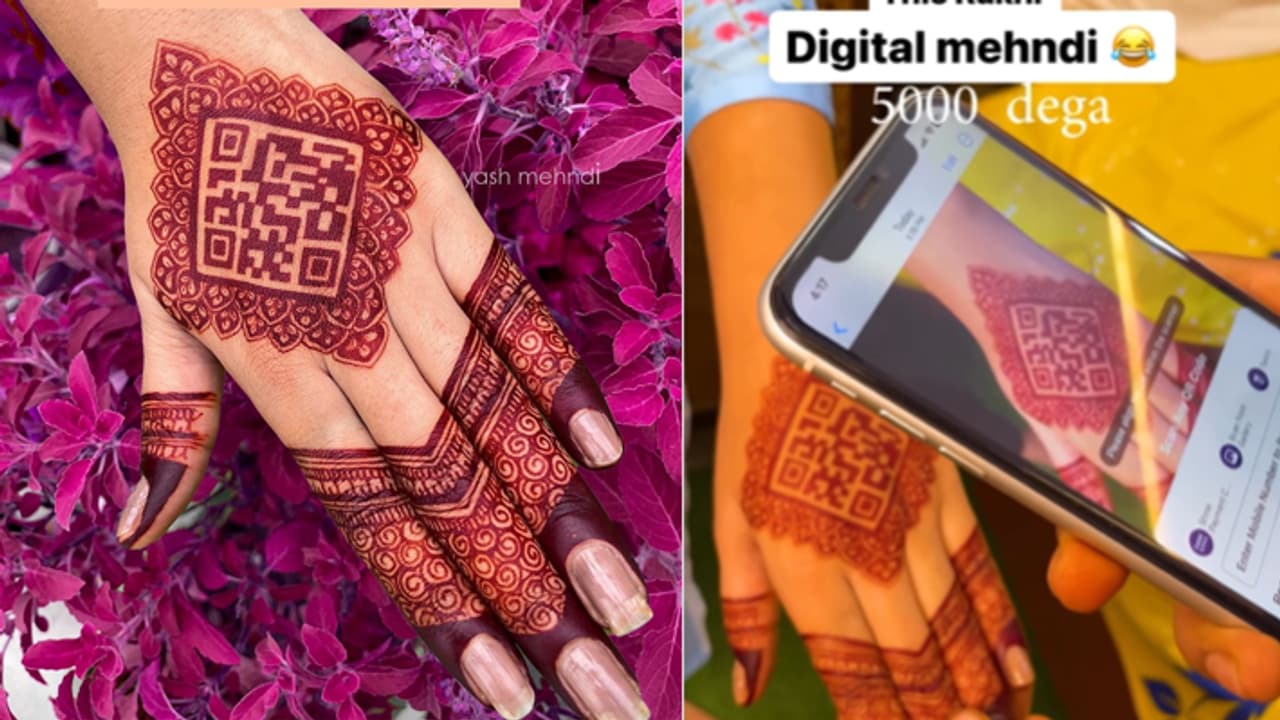 QR code mehndi goes viral before Rakhi QR code mehndi goes viral before Rakhi