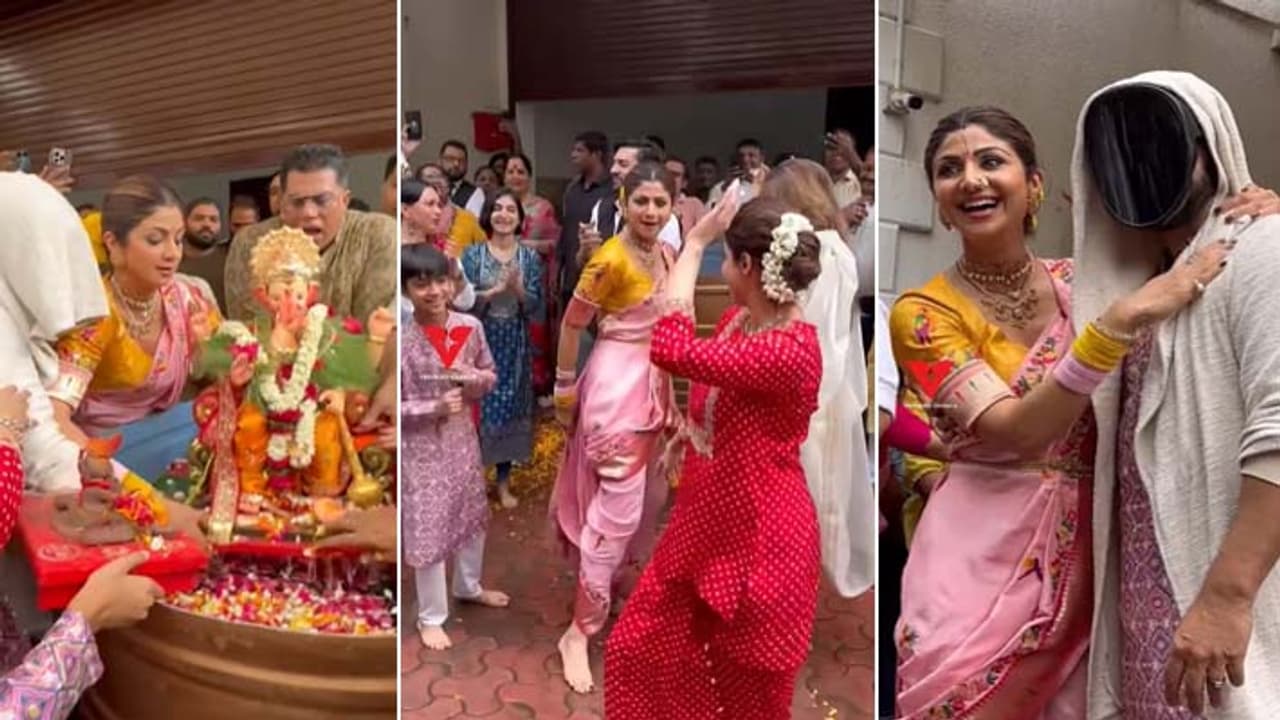 shilpa shetty ganesh visarjan shilpa shetty ganesh visarjan