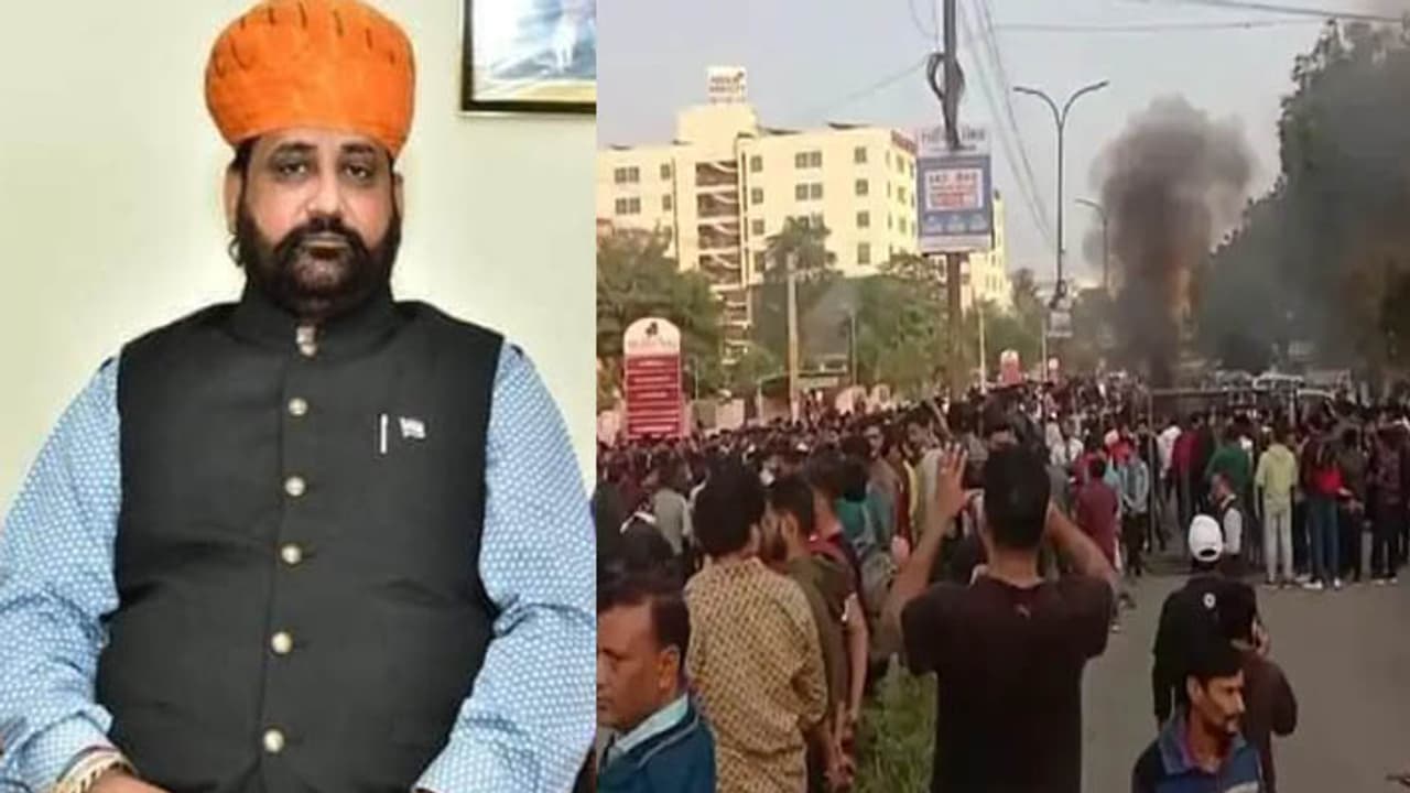 commotion and protest in Rajasthan 