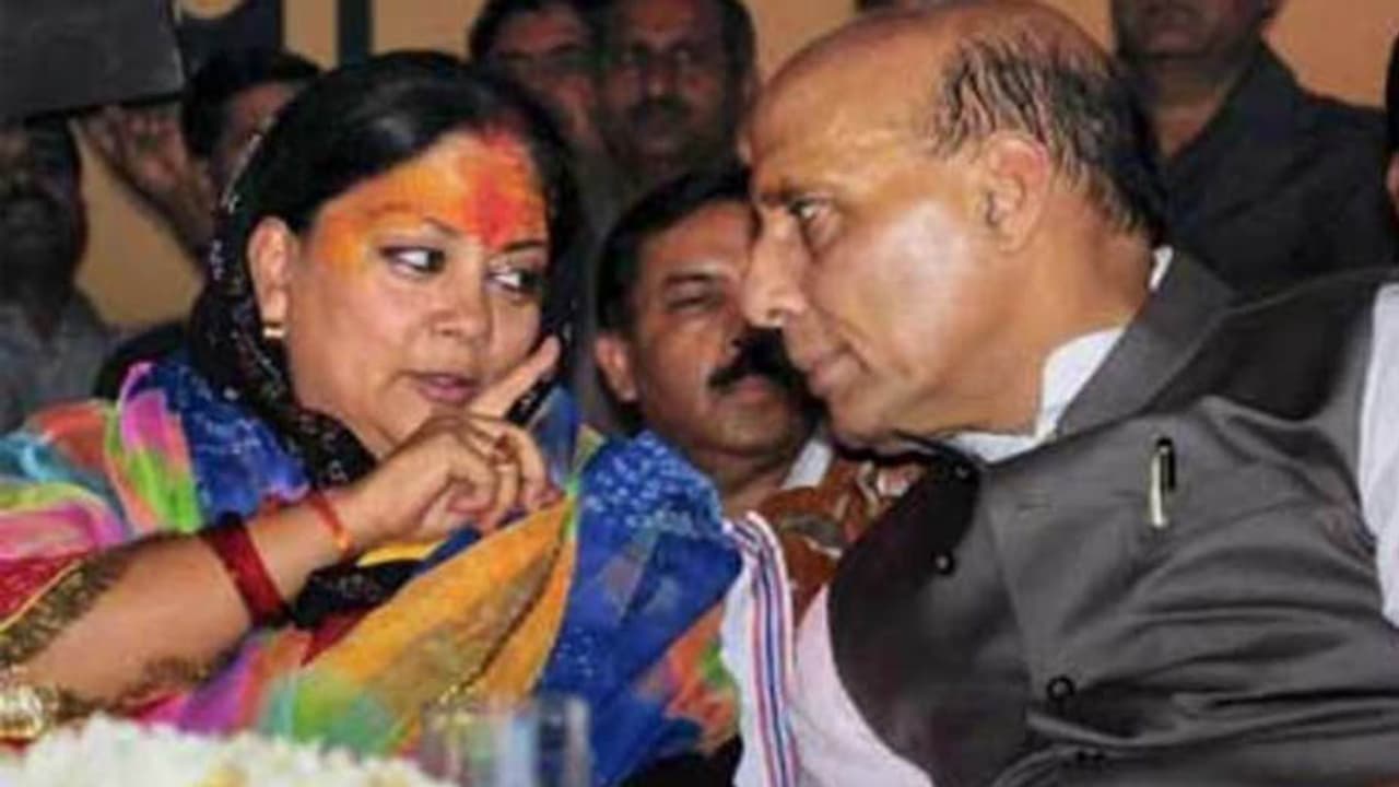 Rajnath Singh with Vasundhara Raje Rajnath Singh with Vasundhara Raje