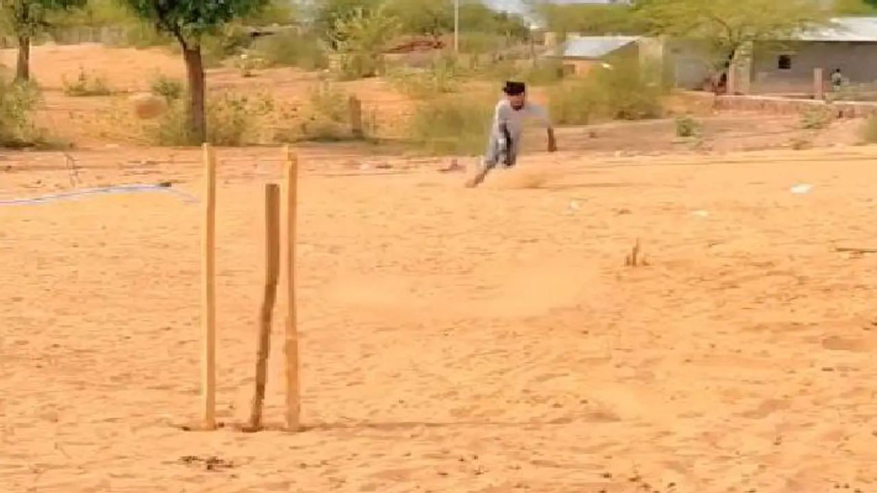 fast bowler video viral barmer rajasthan fast bowler video viral barmer rajasthan