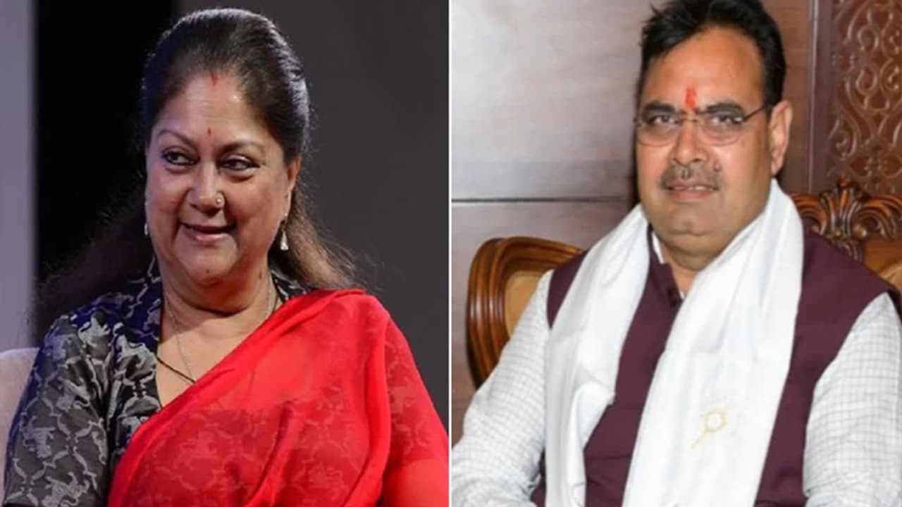 Vasundhara Raje and CM Bhajanlal Vasundhara Raje and CM Bhajanlal