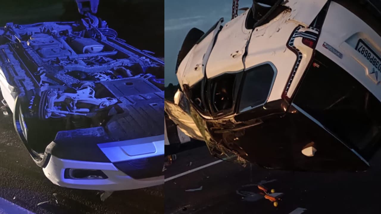 horrific accident on delhi mumbai expressway horrific accident on delhi mumbai expressway