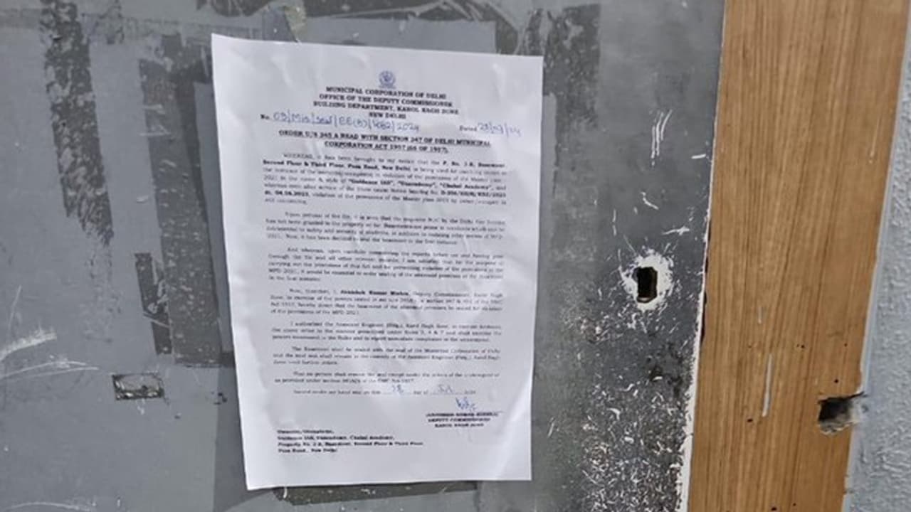 MCD sealed coaching centres