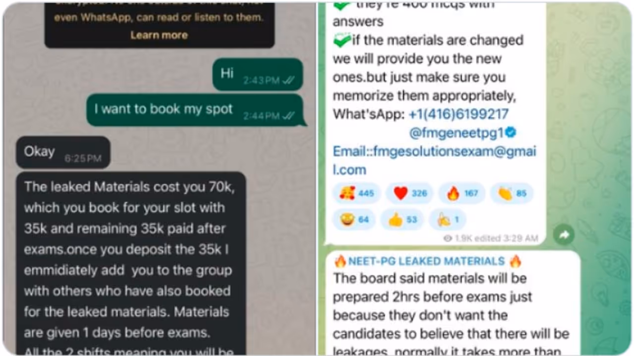 NEET PG exam question papers leaked viral post NEET PG exam question papers leaked viral post