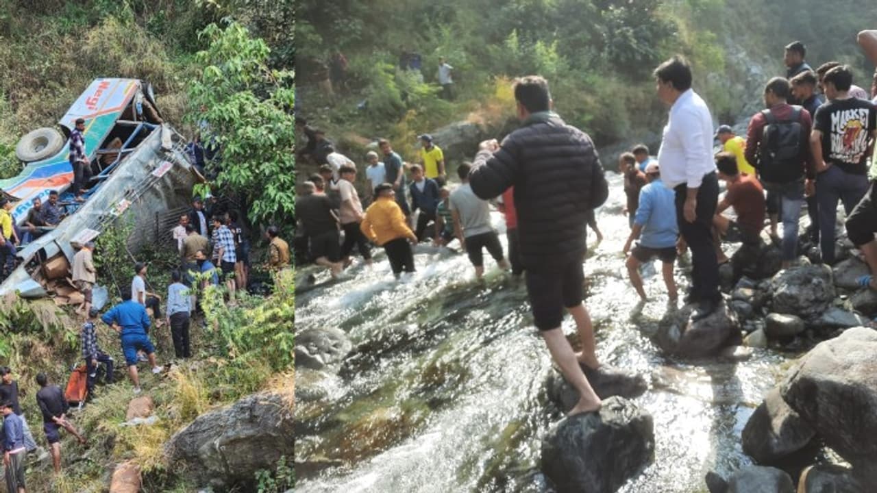 Horrific road accident in Almora Horrific road accident in Almora