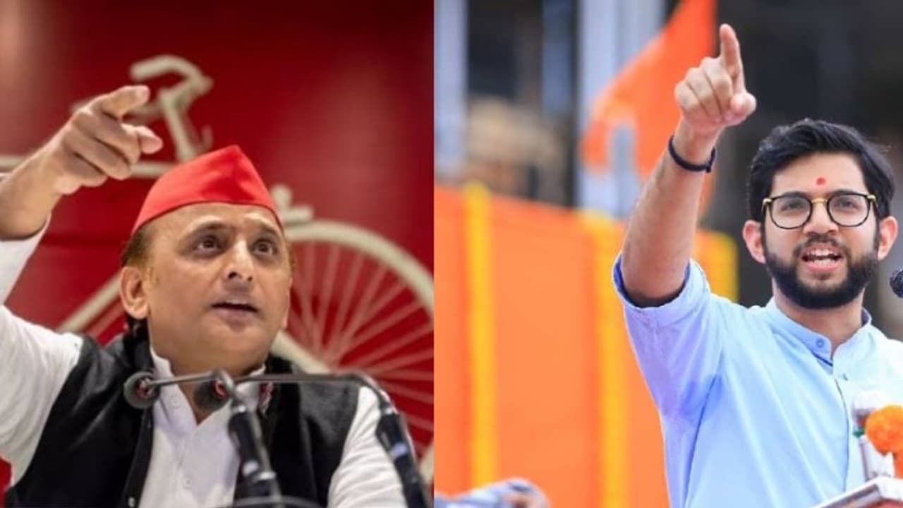 Akhilesh Yadav and Aditya Thackeray Akhilesh Yadav and Aditya Thackeray