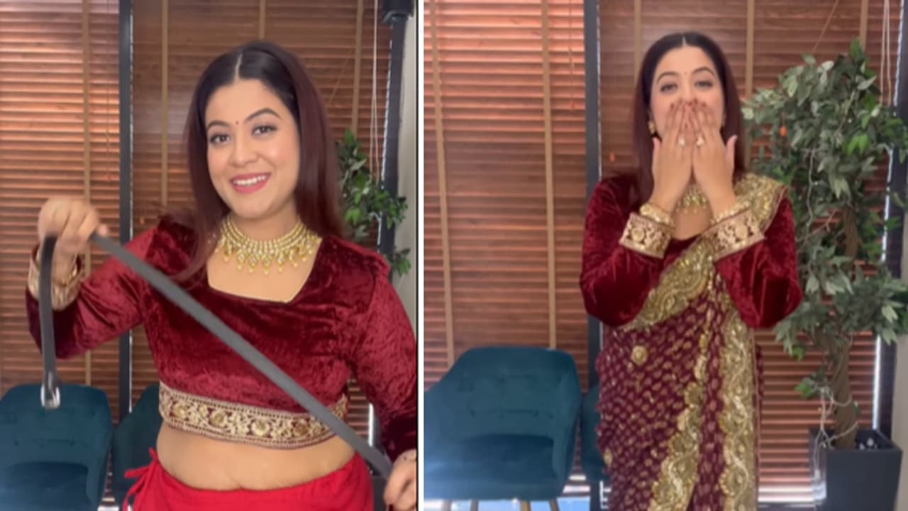 heavy Saree draping hack heavy Saree draping hack