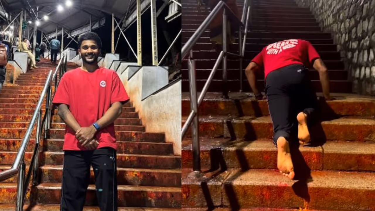 Nitish Kumar reddy at Tirupati balaji Nitish Kumar reddy at Tirupati balaji