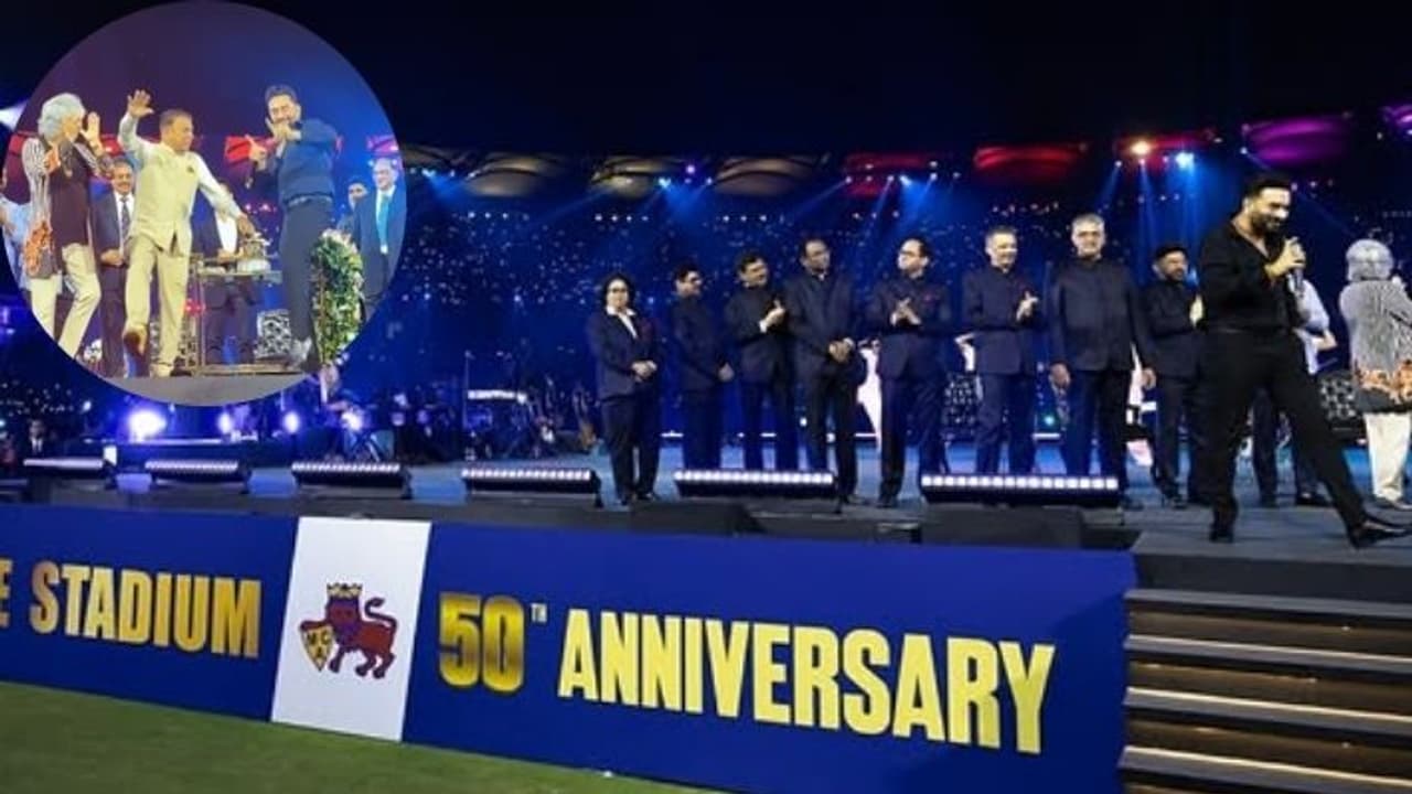 sunil gavaskar dance at wankhede stadium 50th anniversary