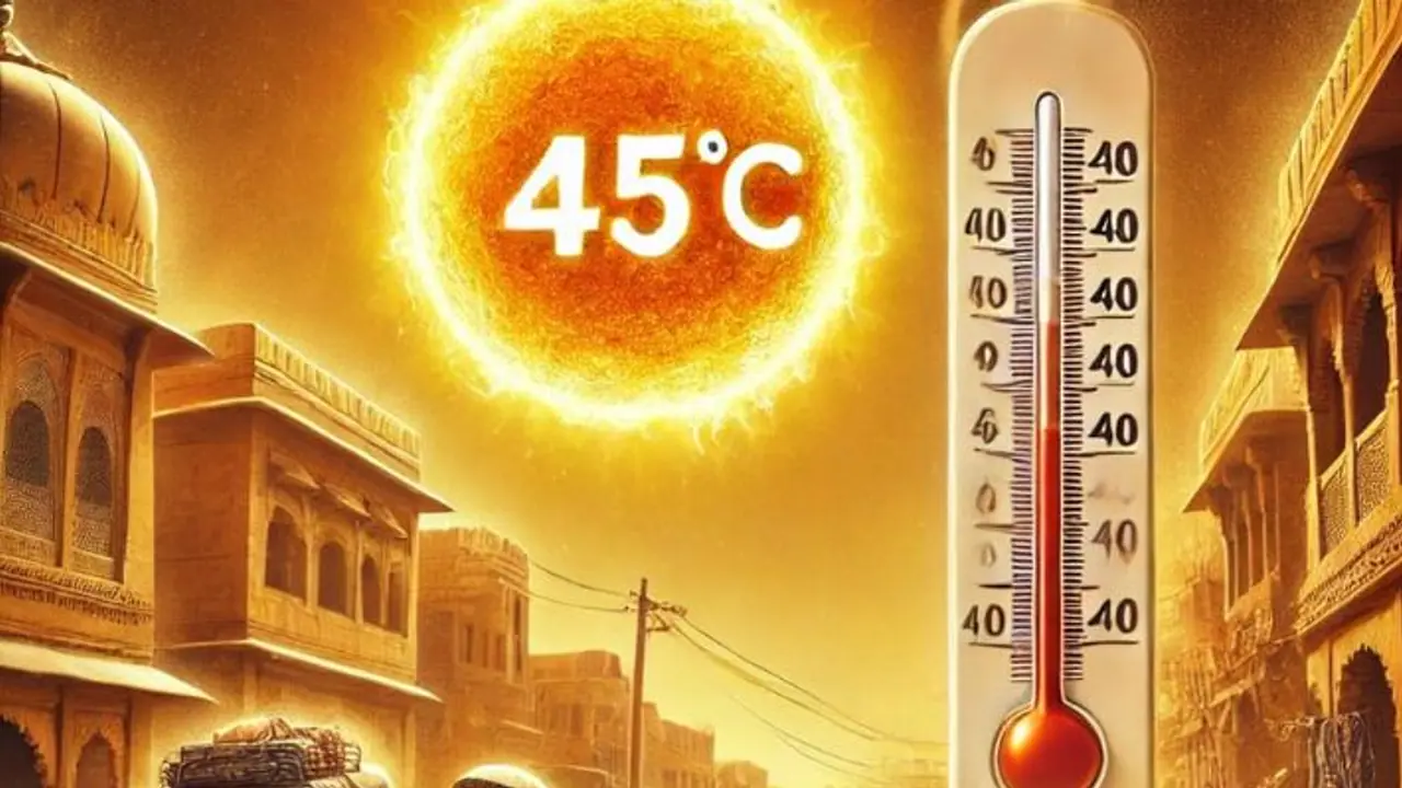 Rajasthan weather update 45 degrees temperature crossed Barmer and Jaisalmer imd issue alert
