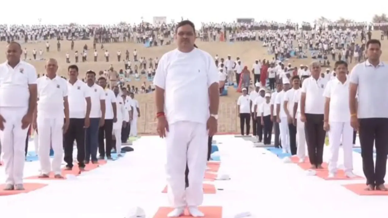 Yoga Day 2025 cm bhajan lal Yoga Day 2025 cm bhajan lal