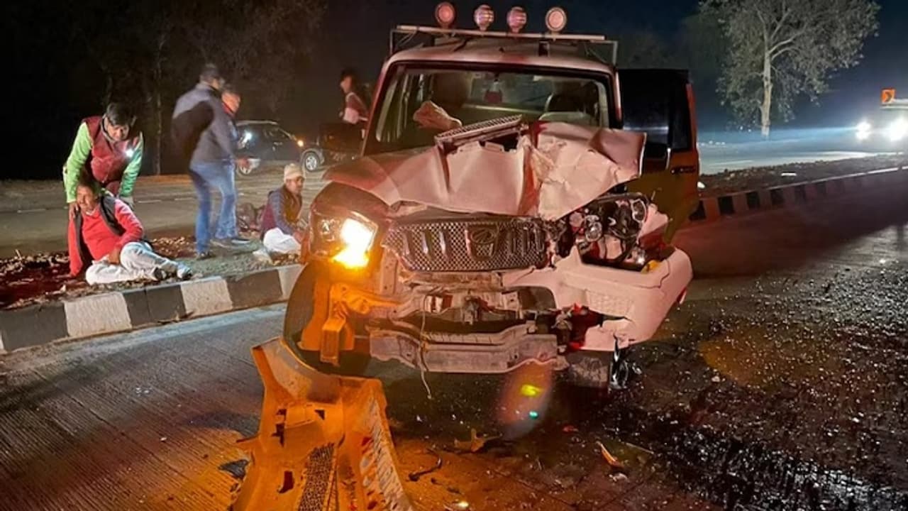 pappu yadav convey met accident pappu yadav convey met accident