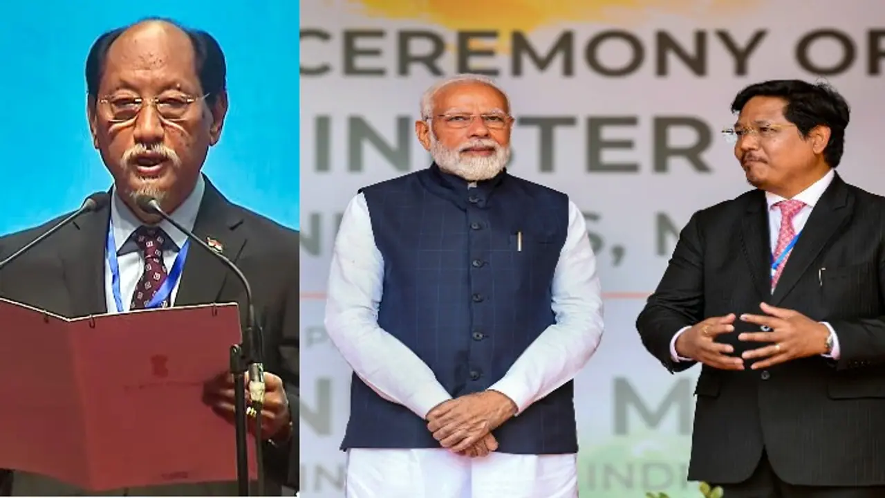 Neiphiu Rio Conrad Sangma Narendra Modi Neiphiu Rio Conrad Sangma Narendra Modi