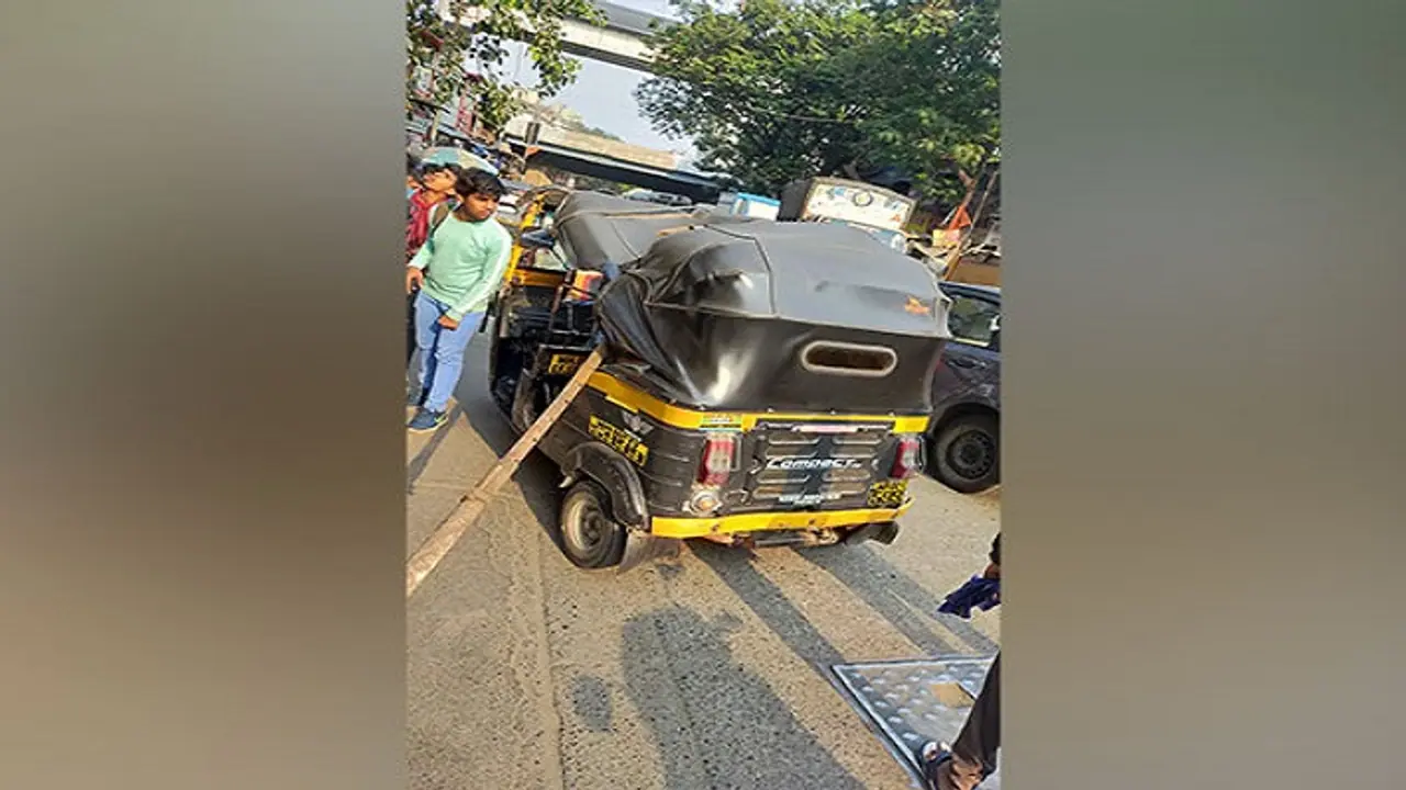 Mumbai news iron pole fallen on moving auto woman died Mumbai news iron pole fallen on moving auto woman died