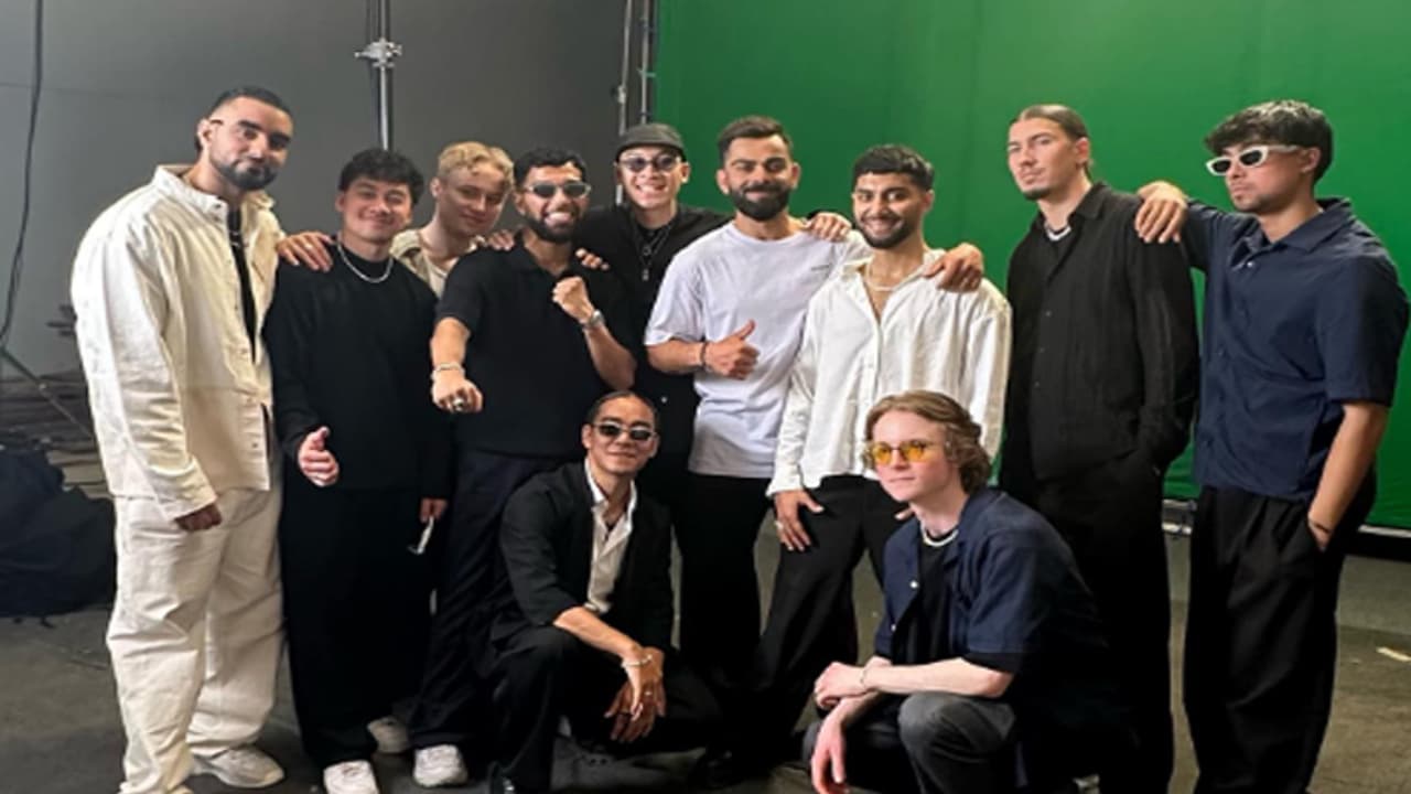 Virat Kohli dances with Kala chashma fame quick style Virat Kohli dances with Kala chashma fame quick style